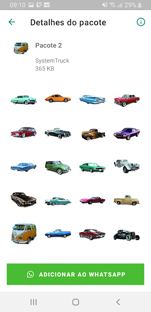 Stickers de Carros Antigos e Clássicos Screenshot 2