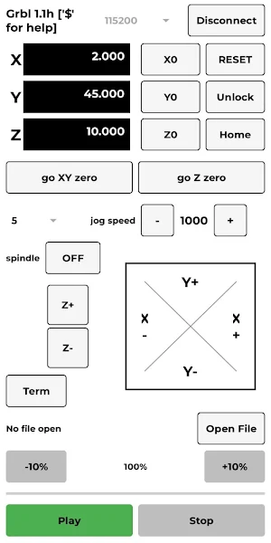 GRBL CNC Controller Screenshot 1
