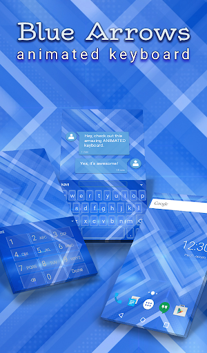 Blue Live Wallpaper + Keyboard Screenshot 0