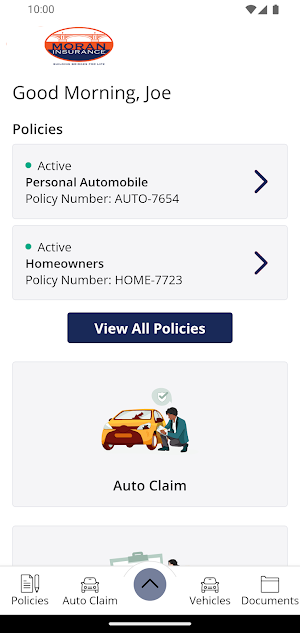 Moran Insurance Mobile Screenshot 1