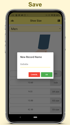 Shoe Size Screenshot 3