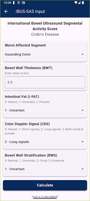 IUS-IBD Scores Calculator Screenshot 0