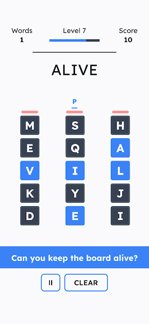Dropletts - Arcade Word Game Screenshot 3