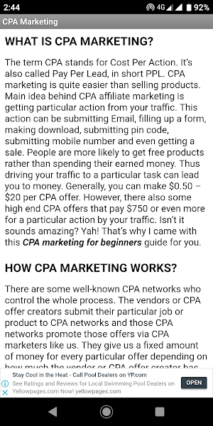 CPA Marketing Basics for Beginners Screenshot 1