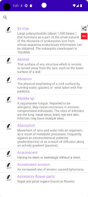 Botany Dictionary Offline Screenshot 0