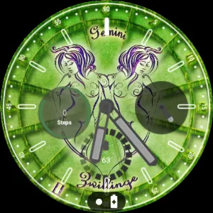 Gemini zodiac symbol WatchFace Screenshot 1