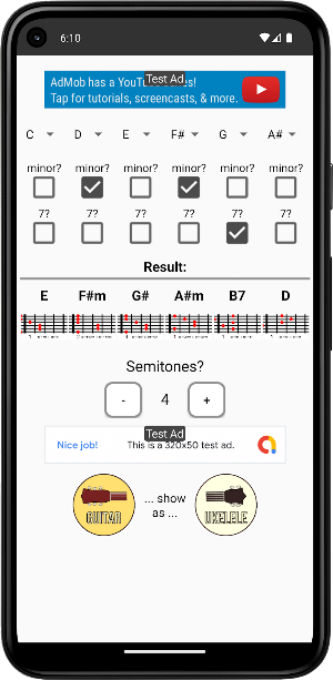 Guitar Chord Transposer Screenshot 2