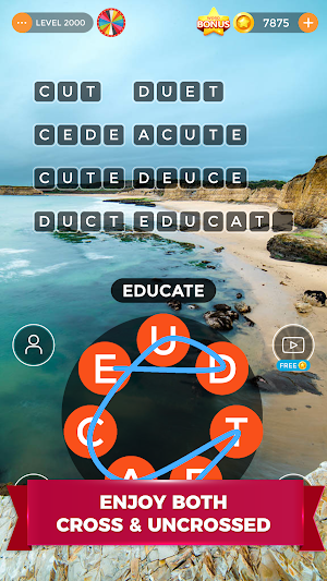 Word Cross: Crossy Word Game - with Uncrossed Screenshot 1