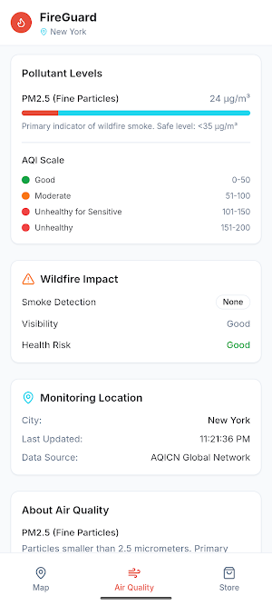 FireGuard - Fire & Air Quality Screenshot 3