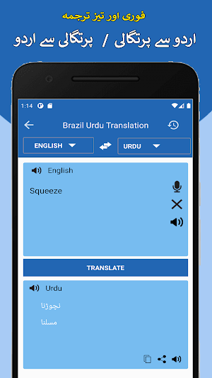 Brazil to Urdu Language Translator Screenshot 3