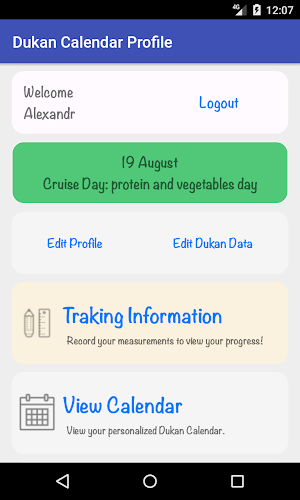 Dukan Calendar Screenshot 0