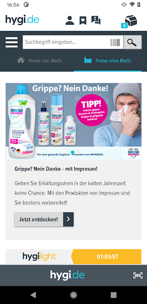 Hygi.de Shopping-App Screenshot 0
