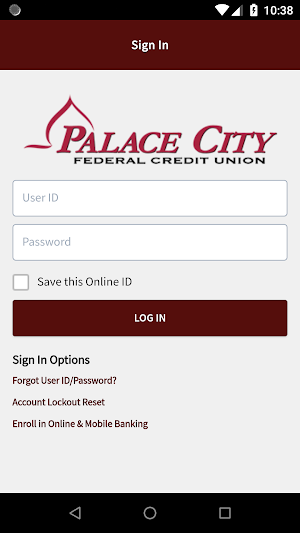 Palace City Federal Credit Union Mobile Banking Screenshot 1
