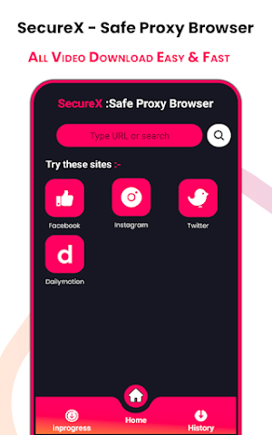 SecureX - Safe Proxy Browser Screenshot 0