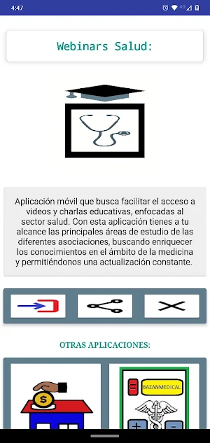 Webinars Salud. Screenshot 1