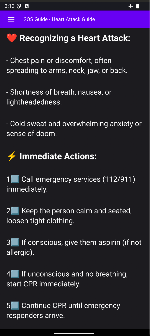 SOSGuide Screenshot 1