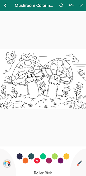 Cute Mushroom Coloring Book Screenshot 2