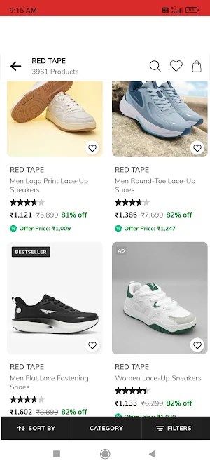 Redtape Online Shopping App Screenshot 2