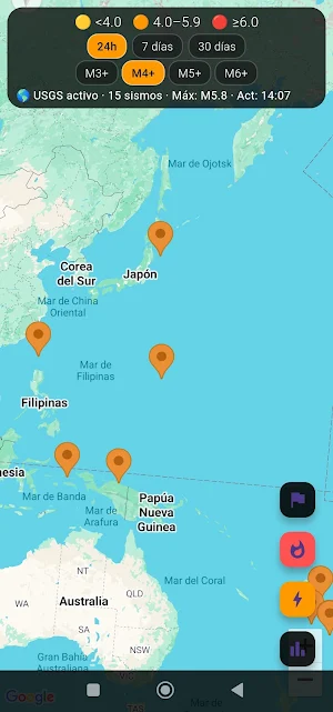 Fire Ring – Earthquake Tracker Screenshot 2