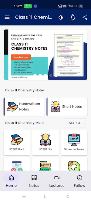 Class 11 Chemistry Notes Screenshot 0