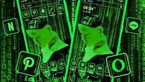 Green Tech Robot Theme Screenshot 2