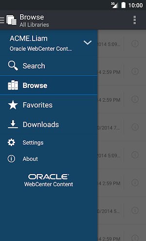 Oracle WebCenter Content Screenshot 0