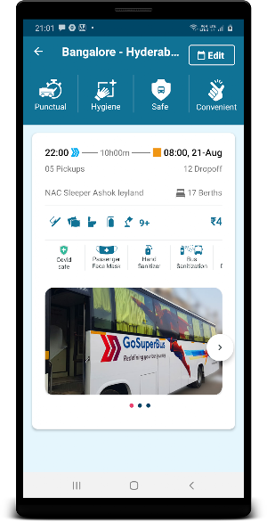 GoSuperBus - Redefining Bus Travel Screenshot 2