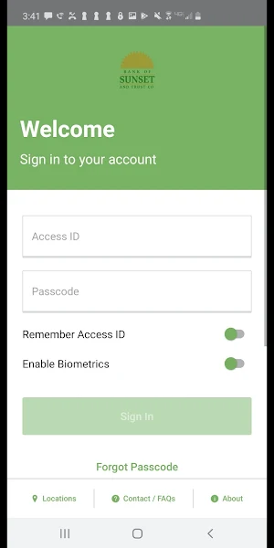 Bank of Sunset Mobile Screenshot 1