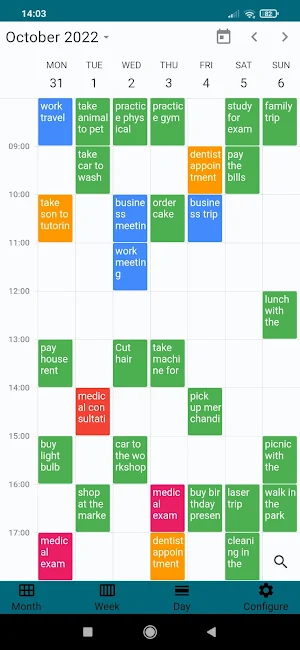 Planning Calendar Screenshot 2