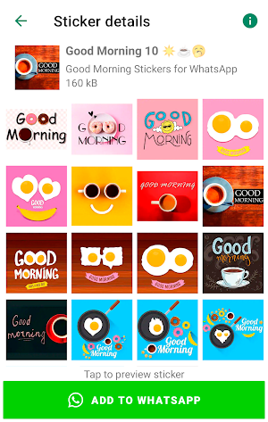 Morning Stickers for WhatsApp Screenshot 1
