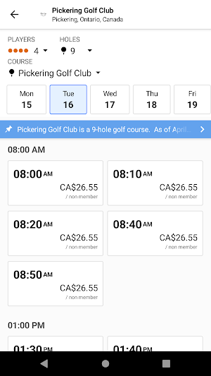Pickering Golf Club Screenshot 1