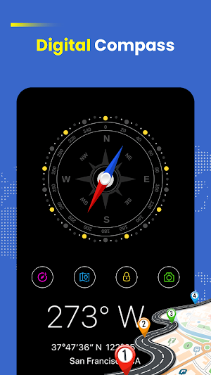 Digital Compass - Maps Compass 360 Screenshot 1