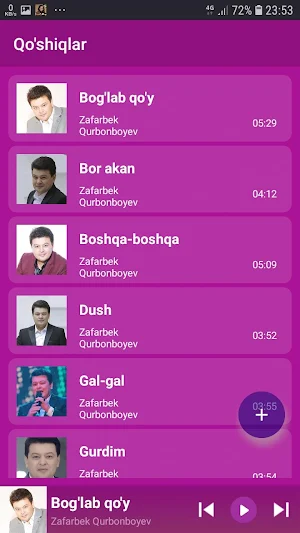 Zafarbek Qurbonboyev qo'shiqlari Screenshot 0