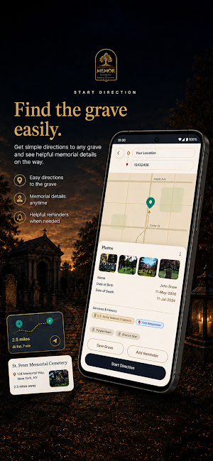 Memor: Gravefinder & Memorial Screenshot 1