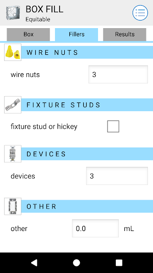 Box Fill Calculator Screenshot 3