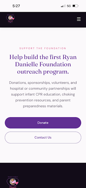 The Ryan Danielle Foundation Screenshot 2