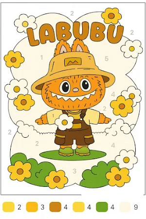 Labubu coloring by number book Screenshot 0
