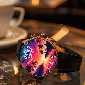 Key WF63 Sunset Watch Face Screenshot 3