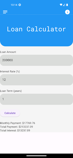 Loan Calculator Screenshot 2