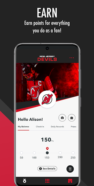 NJ Devils: Black & Red Rewards Screenshot 2