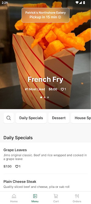 Patrick's Northshore Eatery Screenshot 1