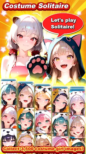 Solitaire: Costume Girls Screenshot 0