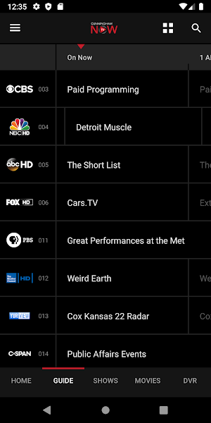 Cunningham TV Now Screenshot 1