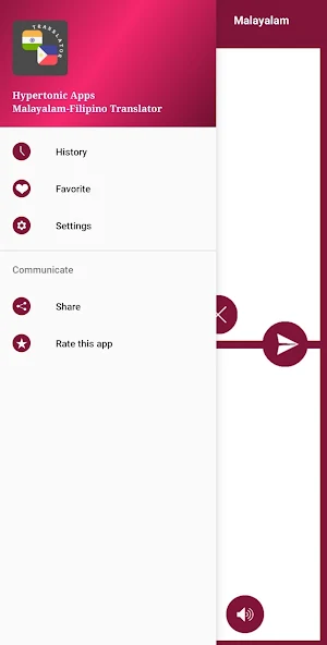 Malayalam - Filipino Translator Screenshot 2