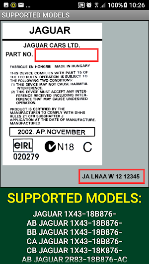 Jaguar Alpine Radiocode Decode Screenshot 2