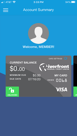 Riverfront Credit Card Screenshot 1