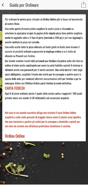 APP 50 Sfumature Pizza Screenshot 2