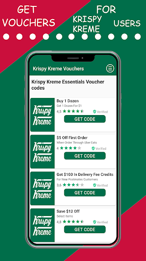 Vouchers for KrispyKreme users Screenshot 1