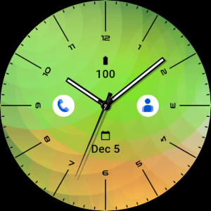 Analog Green Kiwi Watch Face Screenshot 3