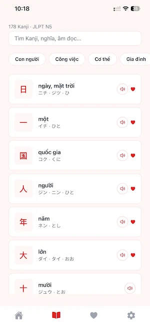 Học Kanji N5 Screenshot 2